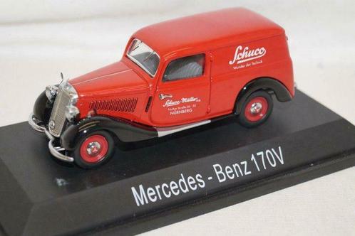 1:43 Schuco Mercedes Benz 170 Van rood, Hobby & Loisirs créatifs, Modélisme | Voitures & Véhicules, Comme neuf, Voiture, Enlèvement ou Envoi