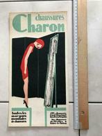 Voormalig karton Charon Houdeng-G en Braine-le-Ch Shoes., Ophalen of Verzenden, Gebruikt, Reclamebord