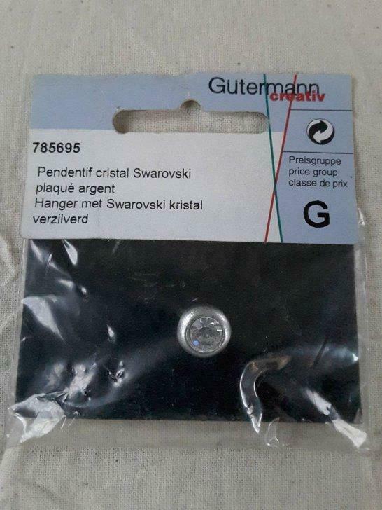sieraden Swarovski kristal hanger Verzilverd rond 785695, Handtassen en Accessoires, Bedels, Nieuw, Zilver, Ophalen of Verzenden