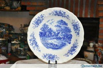 grand plat creux sarreguemines decor romantique, Enlèvement ou Envoi