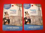 2 Bons de Réductions * Trignolles et l'Ecole d'Autrefois *, Tickets & Billets, Une personne, Bon de réduction, Autres types