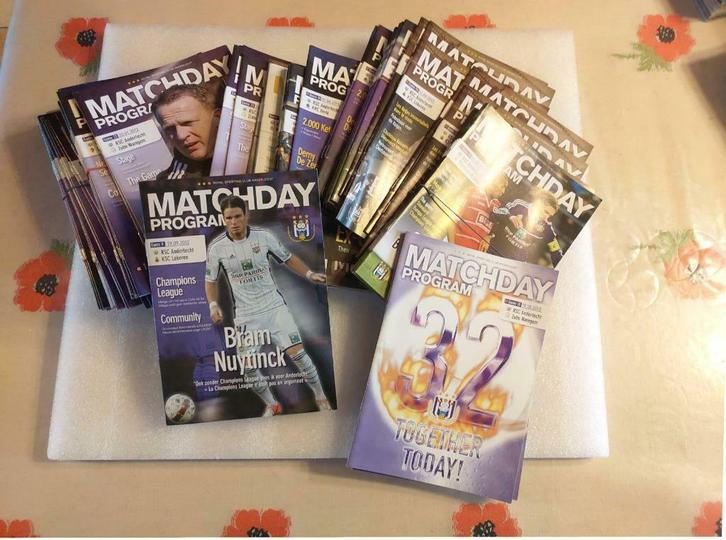 programmaboekjes ANDERLECHT 2012-'13, Verzamelen, Sportartikelen en Voetbal, Zo goed als nieuw, Boek of Tijdschrift, Ophalen of Verzenden
