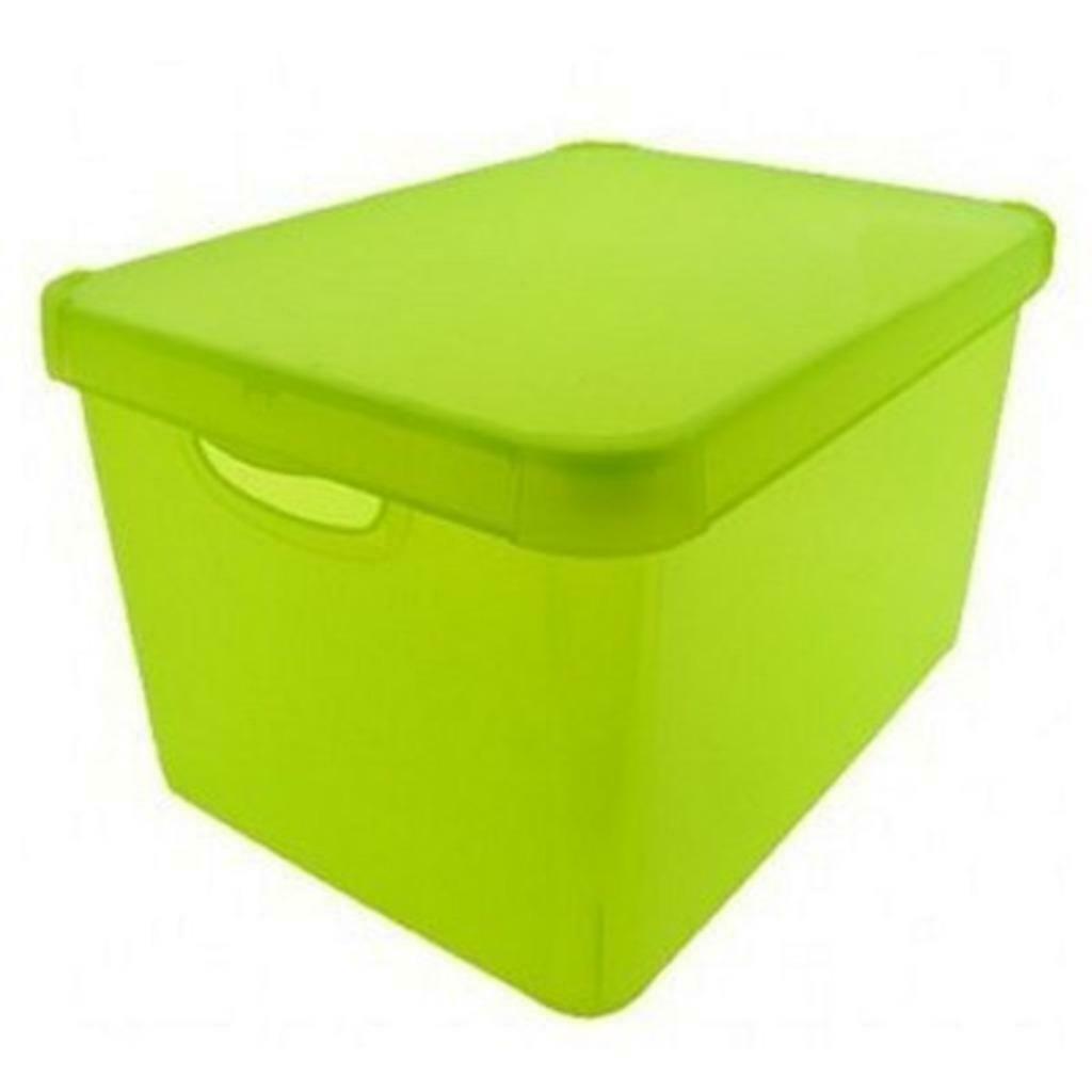 Besparing Dakloos kloon ② Curver opbergbox stapelbox met deksel oranje, roze of groen — Kratten en  Dozen — 2dehands