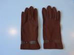Handschoenen zijde suède leeraccenten smal model, Kleding | Dames, Ophalen of Verzenden, Zo goed als nieuw, Handschoenen