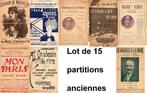 Lot de 15 partitions anciennes ( L. Boyer, Moulin Rouge...), Musique & Instruments, Utilisé, Envoi