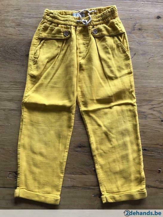Zara, gele broek, maat 116, Kinderen en Baby's, Kinderkleding | Maat 116, Gebruikt, Meisje, Broek, Ophalen of Verzenden