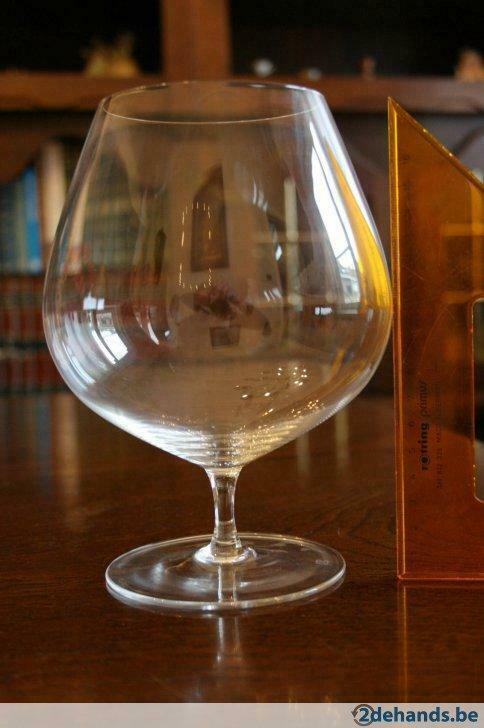 3 reuze grote cognac glazen (9 cm opening), Huis en Inrichting, Keuken | Servies, Gebruikt, Glas of Glazen, Ophalen