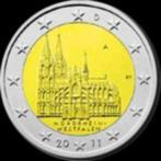 2011 Allemagne Rhénanie du Nord-Westphalie J, 2 euros, Envoi, Monnaie en vrac, Allemagne