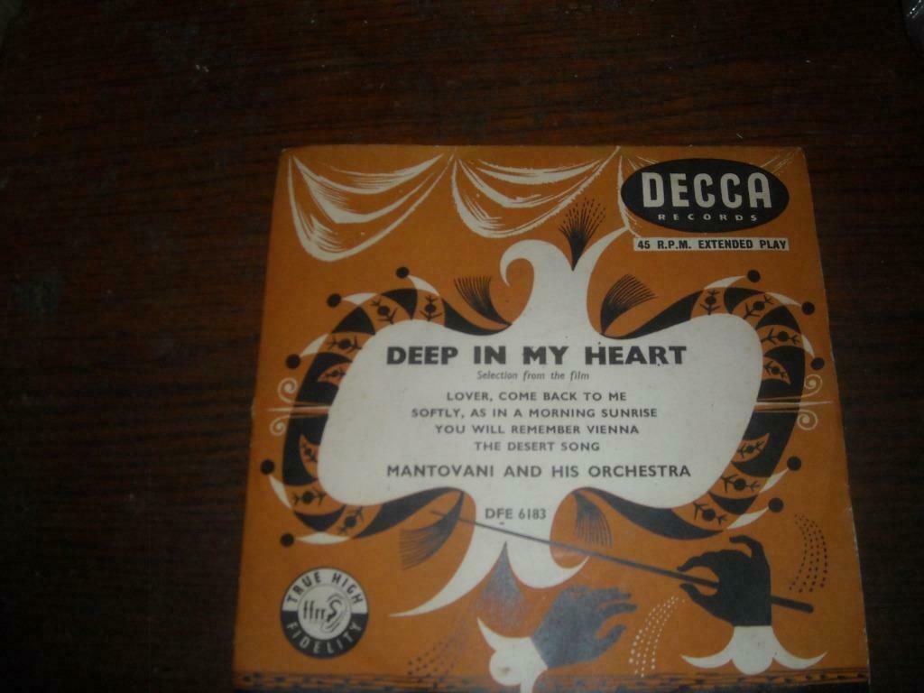 3 EP's + 2 singles Mantovani, CD & DVD, Enlèvement ou Envoi, EP