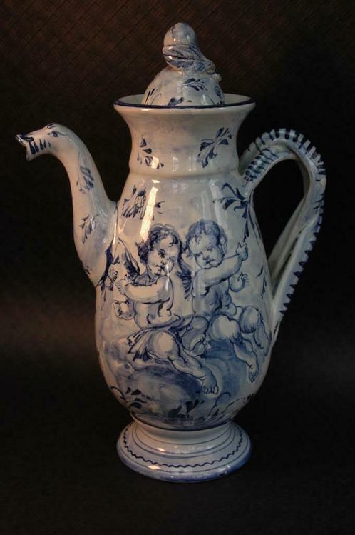 “FENICE ALBISDA” KOFFIE-/THEE- KAN - (30 cm) – (Delft ogend), Antiek en Kunst, Curiosa en Brocante, Ophalen of Verzenden