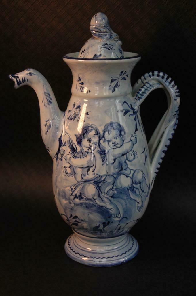 “FENICE ALBISDA” KOFFIE-/THEE- KAN - (30 cm) – (Delft ogend), Antiek en Kunst, Curiosa en Brocante, Ophalen of Verzenden
