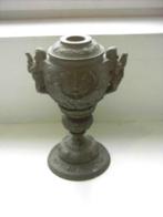 Ancienne lampe à huile ornement de cheminée anges et train, Antiquités & Art, Enlèvement ou Envoi