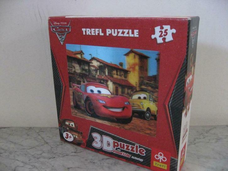 ✅ Puzzle 3D Visual effect - Cars 2 - 25 pièces, Kinderen en Baby's, Speelgoed | Kinderpuzzels, Zo goed als nieuw, 2 tot 4 jaar