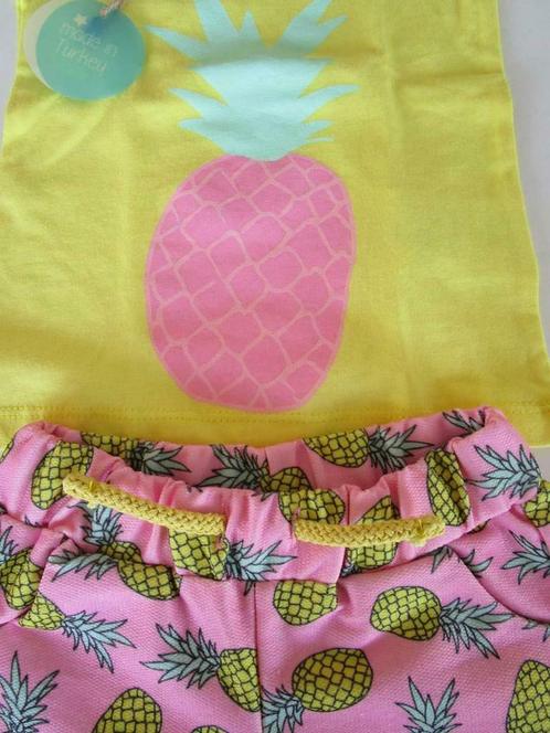 Short+t'shirt Colorinas nieuw maat 56 roos/geel Ananas, Enfants & Bébés, Vêtements de bébé | Taille 56, Neuf, Fille, Ensemble