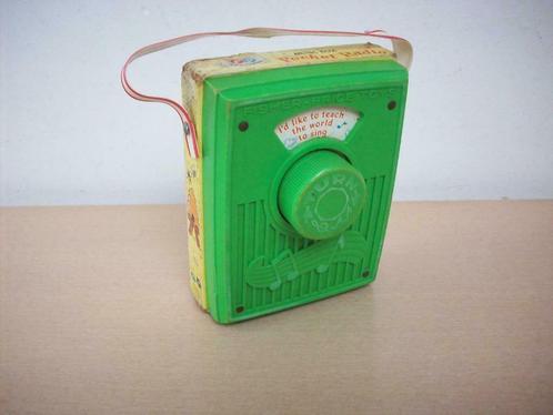 Fisher Price 766 "Music box Pocket Radio" anno 1970, Kinderen en Baby's, Speelgoed | Fisher-Price, Gebruikt, Overige typen, Met geluid