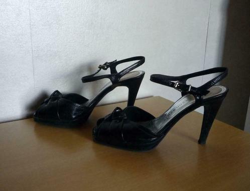 Zwarte pumps schoenen hakken met open teen Maat 37-38, Kleding | Dames, Schoenen, Ophalen of Verzenden