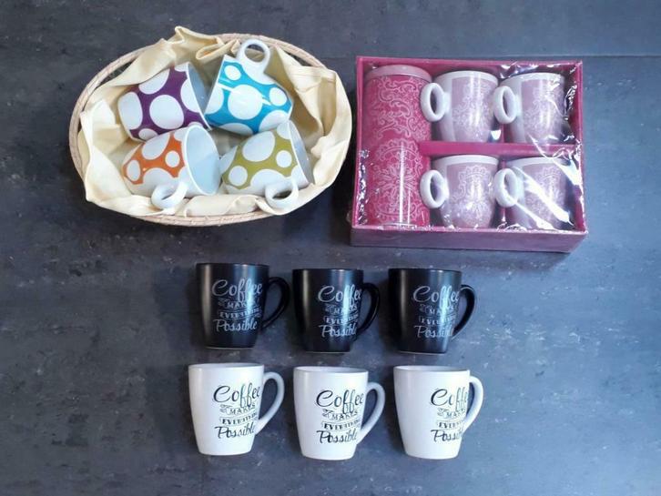 2 sets mokken/tassen, nieuw, geschikt als geschenk, Huis en Inrichting, Keuken | Servies, Nieuw, Kop(pen) en/of Schotel(s), Overige stijlen