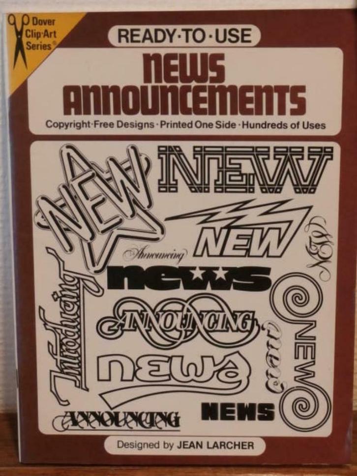 Ready-to-use  News announcements-copyright-free designers-p, Boeken, Overige Boeken, Nieuw, Ophalen of Verzenden