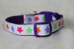 Handgemaakt kattenhalsbandje met gekleurde sterren, Dieren en Toebehoren, Ophalen of Verzenden, Nieuw