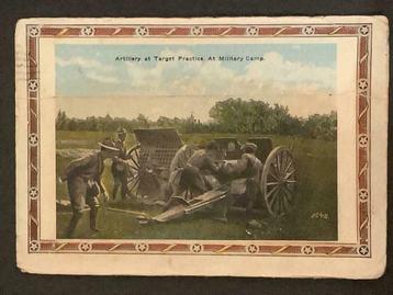 Oude Prent Artillery at TARGET PRACTICE Military Camp 6548