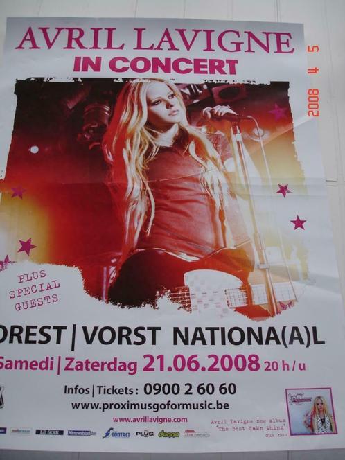 Affiche "Avril Lavigne" - 2008, Verzamelen, Posters, Gebruikt, Muziek, A1 t/m A3, Rechthoekig Staand, Ophalen of Verzenden