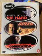 3 pack Dvd  Die Hard, Speed en Commando, perfecte staat, Enlèvement