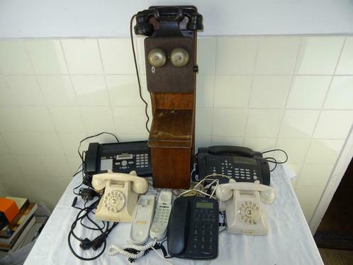 Collection de téléphones antiques de 6 téléphones antiques, Télécoms, Téléphones fixes | Filaires, Utilisé, Bakélite, Avec cadran rotatif