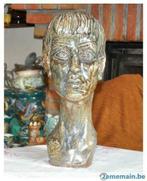 § sculpture terre cuite argile terre cuite  tête femme signé, Enlèvement ou Envoi