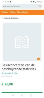 Basisconcepten beschrijvende statistiek, Ophalen of Verzenden, Zo goed als nieuw, Acco