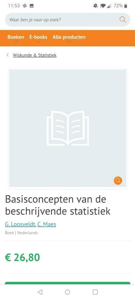 Basisconcepten beschrijvende statistiek, Boeken, Studieboeken en Cursussen, Zo goed als nieuw, Ophalen of Verzenden