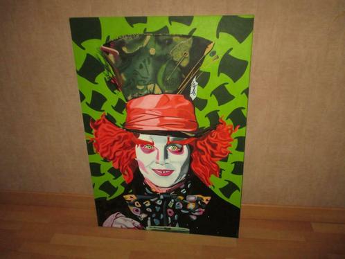 schilderij Mad Hatter (Alice in Wonderland), Collections, Cinéma & Télévision, Comme neuf, Film, Enlèvement