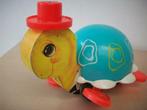 Fisher Price 773 "Tip Toe Turtle" uit  hout 1962, Ophalen of Verzenden, Zo goed als nieuw, Duw- of Trekspeelgoed, Met geluid