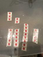 9 Mattel zegels, Verzamelen, Supermarktacties, Ophalen of Verzenden