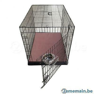 Cage complète avec bac + coussin brun + bol inox 6 tailles, Animaux & Accessoires, Accessoires pour chiens, Neuf, Envoi