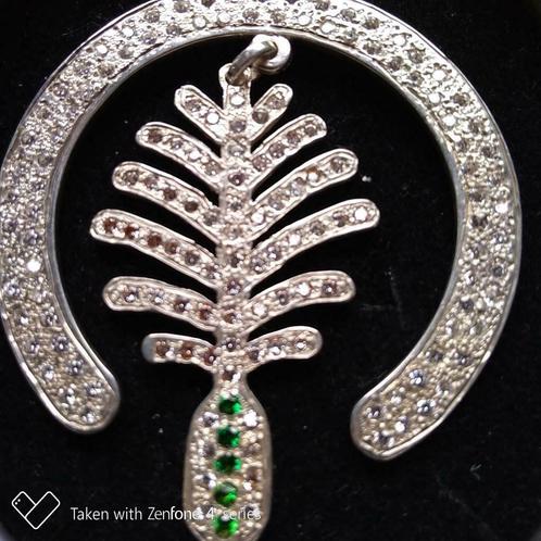 PALME DE DUBAI, Bijoux, Sacs & Beauté, Boucles d'oreilles, Neuf, Pendantes, Argent, Argent, Avec cristal, Enlèvement ou Envoi