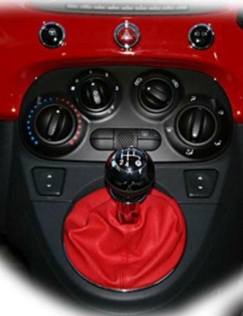Fiat 500 - Housse de levier de vitesse en cuir véritable, Ho
