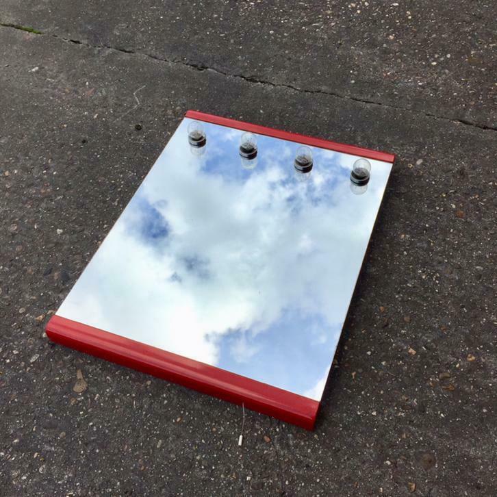 Spiegel met verlichting — Kappersspiegel, Maison & Meubles, Accessoires pour la Maison | Miroirs, Comme neuf, Enlèvement