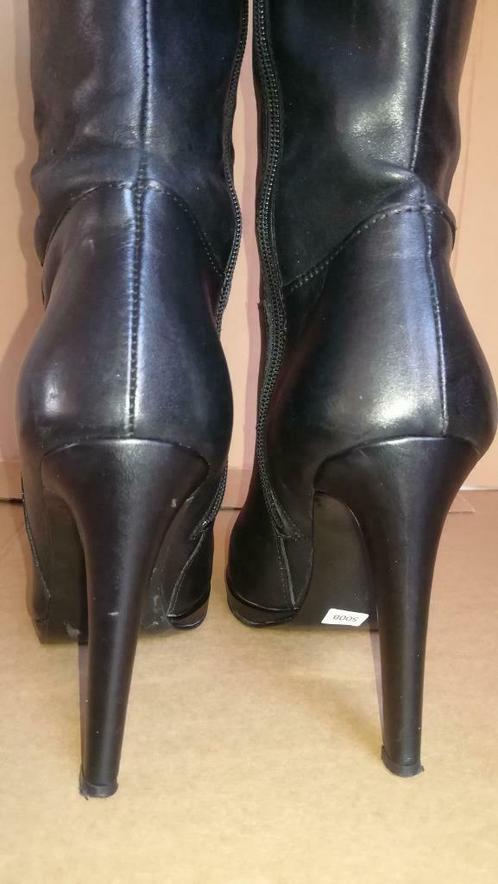 500B* ANDRE sexy bottes noires tout cuir (38), Vêtements | Femmes, Chaussures, Comme neuf, Bottes hautes, Noir, Envoi