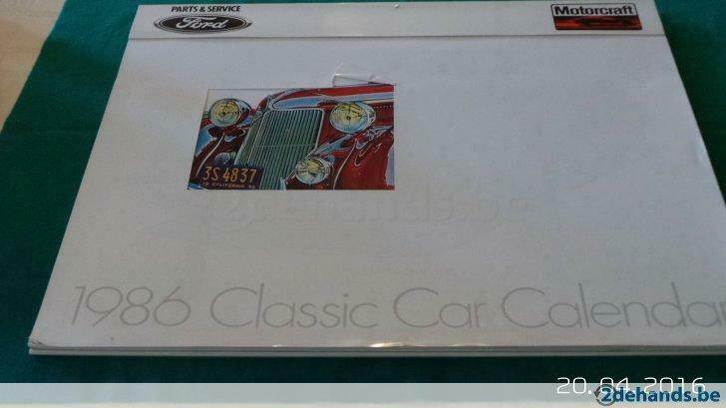 Auto kalender daterend van 1986, Diversen, Agenda's, Ophalen