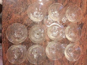 11 verres en crystal