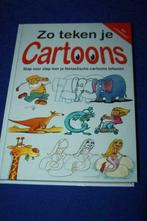 Zo teken je Cartoons ( groot HC boek ) 1e druk 2002, Hobby en Vrije tijd, Ophalen of Verzenden, Boek of Gids, Zo goed als nieuw