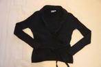 Zwarte dames gilet gekruisd in ribbelkatoen, M: 38, Maat 38/40 (M), Zwart, MET, Ophalen of Verzenden