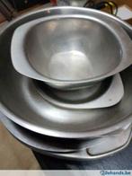 6 inox kommetjes en schaaltjes, Huis en Inrichting, Gebruikt, Schaal of Schalen