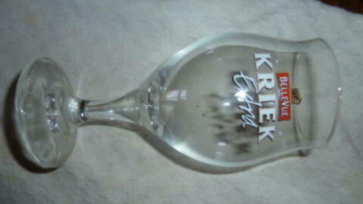 #D bier glas BELLE - VUE Kriek Extra, Verzamelen, Glas en Drinkglazen, Nieuw, Bierglas, Ophalen of Verzenden