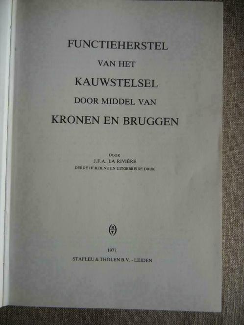 boek tandheelkunde, kroon- en brugwerk, Livres, Science, Comme neuf, Autres sciences, Enlèvement ou Envoi