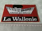 1 La Wallonie  gazet auto collant sticker, Verzamelen, Merken en Reclamevoorwerpen, Ophalen of Verzenden, Zo goed als nieuw