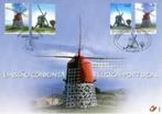 Année 2002 : Carte souvenir 3091/92HK - Moulins à vent, Timbres & Monnaies, Enlèvement ou Envoi