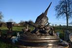 Bronze animalier ,poule faisane et ses poussins sur socle e, Enlèvement