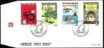 Année 2007 : FDC 3640-3643 - Hergé : Tintin Kuifje, Enlèvement ou Envoi