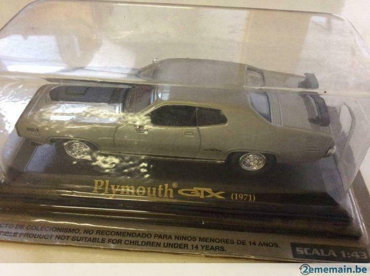 Plymouth GTX 1971 grise Collection, Hobby en Vrije tijd, Modelbouw | Auto's en Voertuigen, Gebruikt, Auto, Ophalen